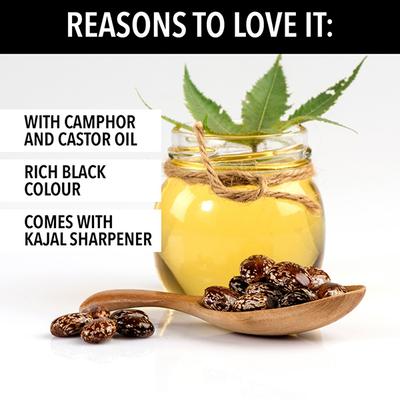 Blue Heaven Get Bold Pencil Kajal with Camphor & Castor Oil - 3.2gm - Kajal & Kohls