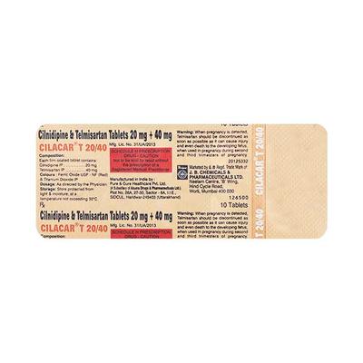 CILACAR T 20/40mg Tablet 10's - Hypertension-Ana