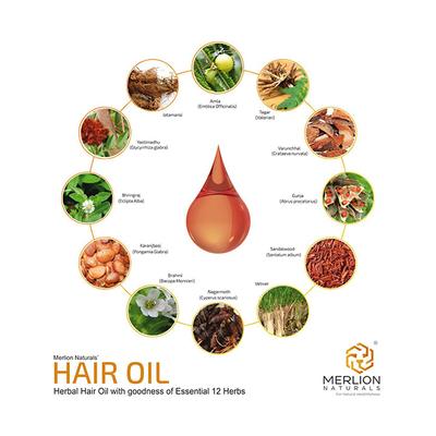 Merlion Naturals Herbal Hair Oil 200 ml - Hair Oils