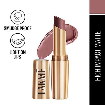 Lakme 9to5 Powerplay Priming Matte Lipstick, Lasts 16hrs, Dusty Pink, 3.6 gm - Lipsticks