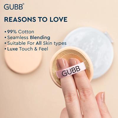 GUBB Powder Puff - 2 Flocked Puff 30 gm - Sponges & Applicators