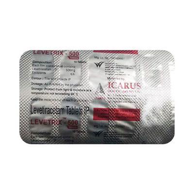 LEVETRIX 500 Tablet 10's - Epilepsy/Convulsion-Ant