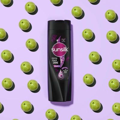 Sunsilk Stunning Black Shine Shampoo with A mla + Oil, Pearl Protein & Vitamin E 1000 ml - Shampoos