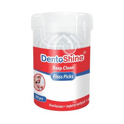 Dentoshine Deep Clean Floss Picks 100g 50's - Floss & Tongue Cleaners