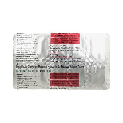 DAPAHENZ GM 1/1000 Tablet 10's - Diabetes-Ant