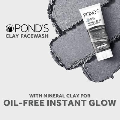 Pond's Pure Detox Mineral Clay Face Wash For Oil Free Instant Glow 90 gm - Face Washes