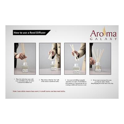 Aroma Galaxy (Alcohol Free) Fragrant Reed Diffuser Kit - Lavender and Chamomile 30 ml - Carrier Oils