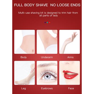 VGR V725 4in1 Women Grooming Kit for Face Legs Underarms Bikini Eyebrow Ear and Nose Trimmer 1s 1's - Hair Removal Accessories