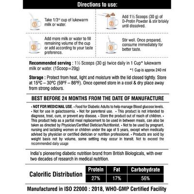 D Protin Chocolate Powder 500 gm - Protein Drink
