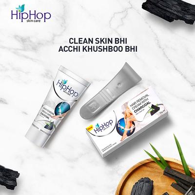 HipHop Hair Removal Cream with Charcoal - Sensitive Skin 25 gm - Shaving & Hair Removal