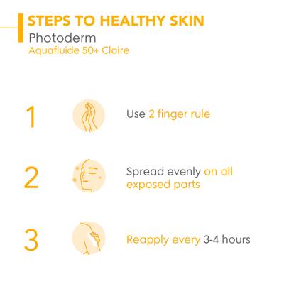 Bioderma Photoderm Aquafluide Claire SPF 50+ PA++++ Tinted Sunscreen - All Skin Types, In Vivo Tested 40 ml - Face Sunscreen