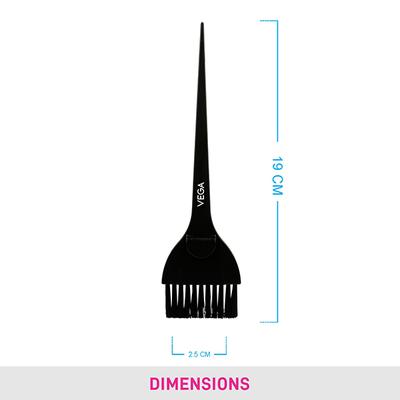 Vega Dye Brush with Hook, Black 2's - Hair Combs