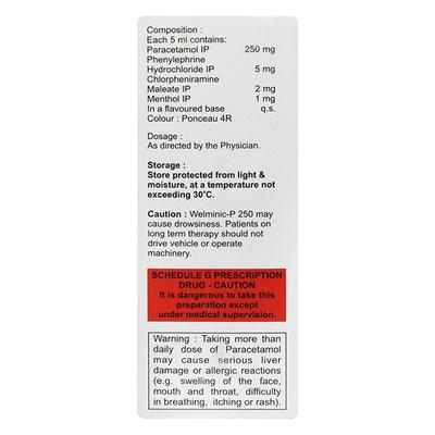 WELMINIC P 250mg Suspension 60ml - Cough And Cold-Cou