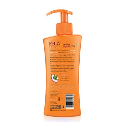 Lotus Herbals Safe Sun Anti-Tan Bodylotion Silky Smooth Care Spf 25 Pa+++ 250 Ml - Face Sunscreen
