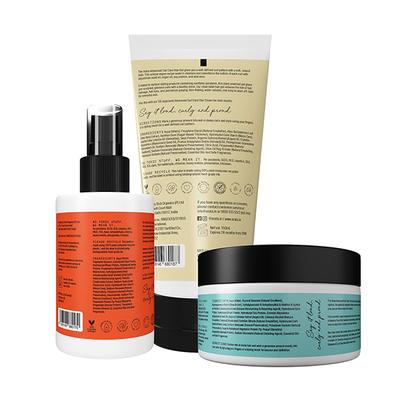 Arata Advanced Curl Care Hair Detangler (100 ML), Advanced Curl Care Hair Cream (100 GM), & Advanced Curl Care Hair Gel (150 ML) 350 gm - Hair Perms & Texturizers