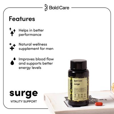 Bold Care Surge L-Arginine and Gokshura Energy Tablet 60's - Speciality Medicines