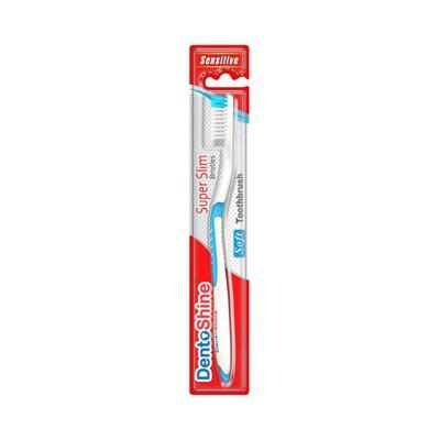 Dentoshine Super Slim Soft Toothbrush Blue 100 gm - Toothbrushes