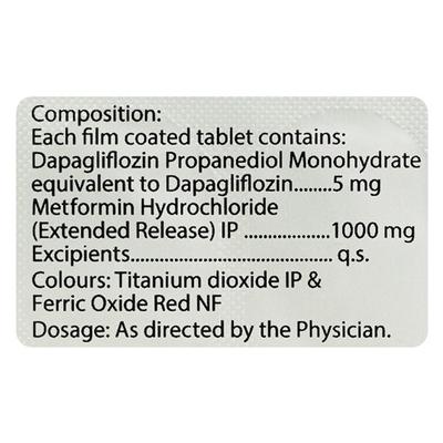 ZINODAP M 5/1000 Tablet 15's - Diabetes-Ant