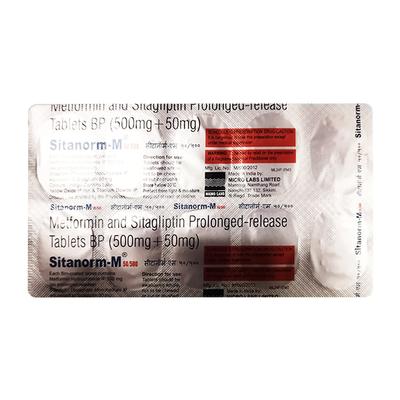 SITANORM M 50/500 Tablet 10's - Diabetes-Ant