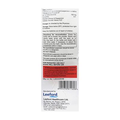 CEKODA 100 MANGO & PEPPERMINT FLAVOUR Oral Suspension 30ml (se) - Bacterial Infections-Cep