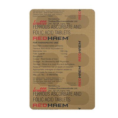 Redhaem Tablet 10'S - Iron Supplement/Anaemia-Vma