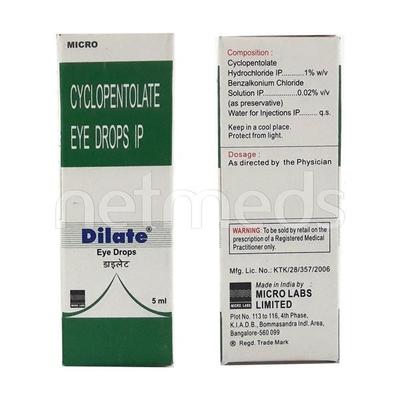 Dilate 1% Eye Drops 5ml - Mydriasis