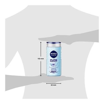 Nivea Men Pure Impact Purifying + Minerals Shower Gel 250ml - Shower Gels & Body Wash