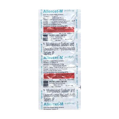 Allercet M Tablet 10'S - Allergies-Ant