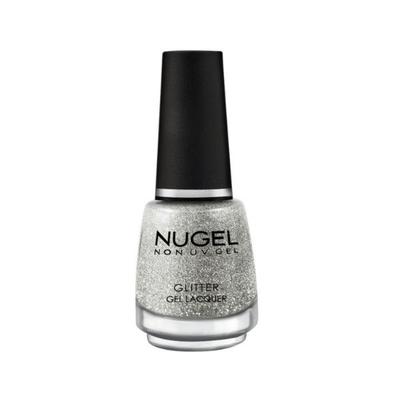 Nugel SILVER SAND GL G01 Non Uv Gel Glitter Nail Enamel 13 ml - Nail Polish