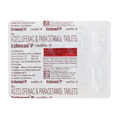 Eclonac P Tablet 10'S - Pain relief-Nsa