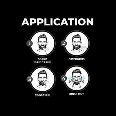 Beardo Beard Color No Ammonia - Natural Black (30gm + 30ml) 1's - Beard Kits