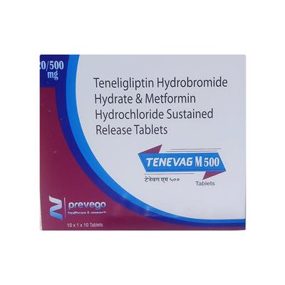 TENEVAG M 500 Tablet 10's - Diabetes-Ant