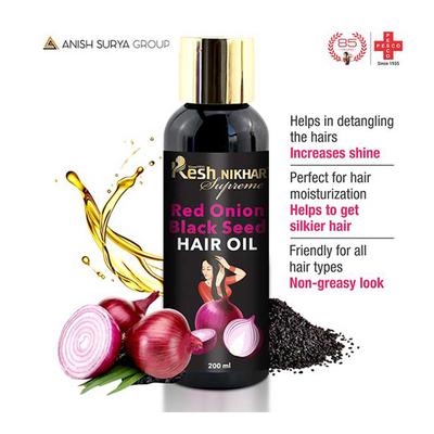 Kesh Nikhar Hair oil- Red Onion Black Seed 200 ml + Kesh Nikhar Soap 100 gm - Hair Oils