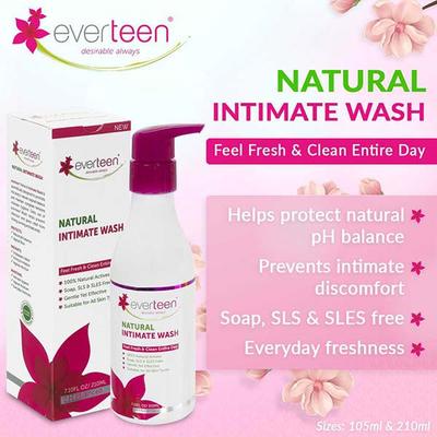 everteen Natural Intimate Wash for Feminine Hygiene in Women 210 ml - Intimate Care