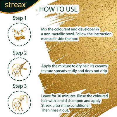 Streax Hair Colour - Burgandy (35gm+25ml) 1's - Crème