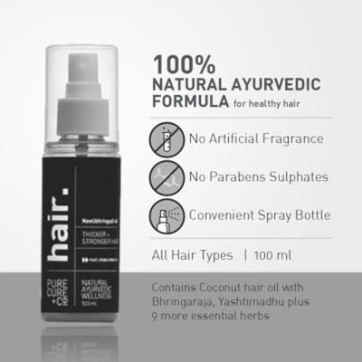 Pure Cure + Co. Hair Neelibringadi Oil - Thicker + Stronger Hair 100 ml - Hair Oils
