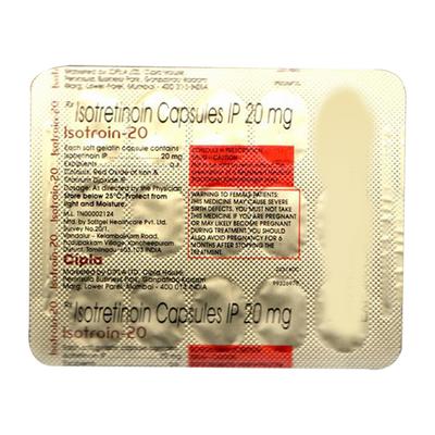 ISOTROIN 20 Capsule 15's - Acne-Acn