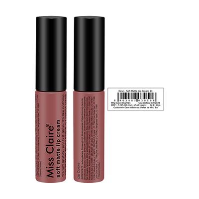 Miss Claire Soft Matte Lip Cream 14 6.5 Gm - Lipsticks