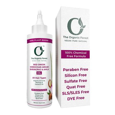 Organic Forest 100% VEGAN Best Hair Oil for Hair Growth, Re-Growth and Hair Fall Control Oil (Blend of Blends) 100 ml - Hair Oils