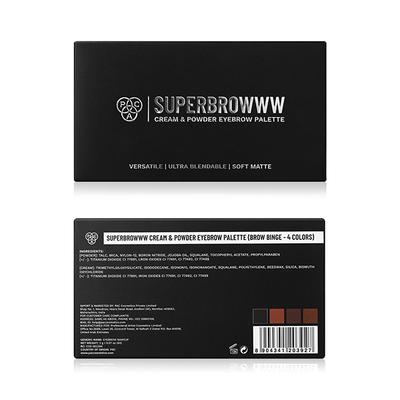 PAC Superbrowww The Ultimate Brow Palette Ceam and Powder Eyebrow Palette X 4 02 Brow Binge 2gm - Eyebrow Pencils & Enhancers