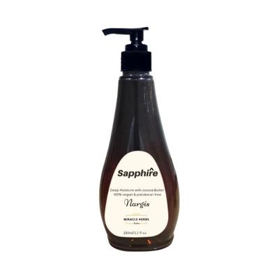 Miracle Herbs Deep Moisture with cocoa Butter 100% vegan & parabean free Sapphire Body Lotion Nargis 380 ml - Lotions & Creams