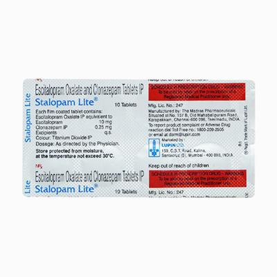 Stalopam Lite Tablet 10'S - Anxiety-Anx
