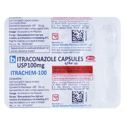 ITRACHEM 100 Capsule 10's - Fungal Infections-Anf