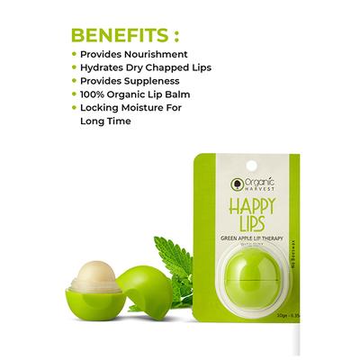 Organic Harvest Moisturizing Green Apple Lip Balm 8gm - Lip Balms
