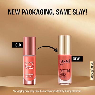 Lakme 9To5 Overtime Shine Nail Colour Coral Haze 6 ml - Nail Polish