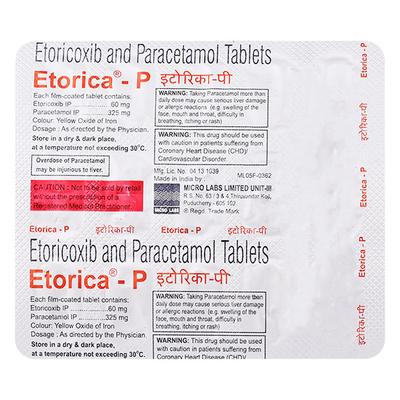 ETORICA P Tablet 15's - Pain relief-Nsa