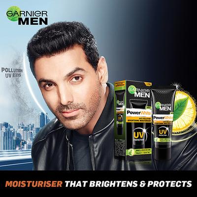 Garnier Men Power White Anti-Pollution Brightening Moisturiser with UV Protection 20 gm - Face Creams