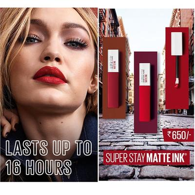 Maybelline New York Super Stay Matte Ink Liquid Lipstick, 30 Romantic 5 Gm - Lipsticks