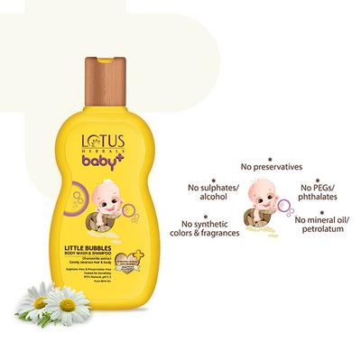 Lotus Herbals Baby+ Little Bubbles Body Wash & Shampoo 200 Ml - Shampoos