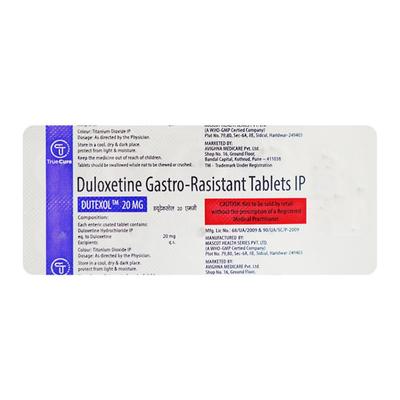 DUTEXOL 20 Tablet 10's - Depression-Ant